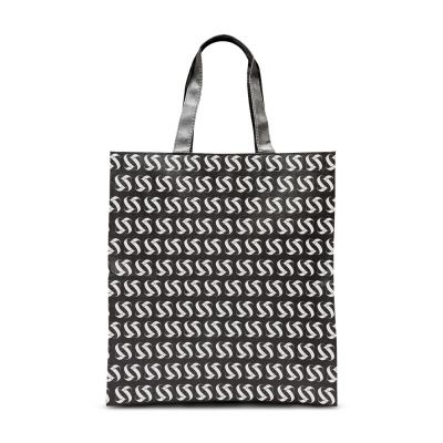 Non woven tote bag stitched with handles without gussets