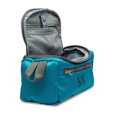 Nylon bag with 2 zip and pocket inside