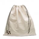 Satin dustbag with sliding drawstrings from 2 sides