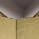 Cardboard box with the bottom and top having the same height, covered with paper on the exterior