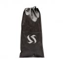 Heat sealed non woven shoebag with drawstring sliding from 1 side